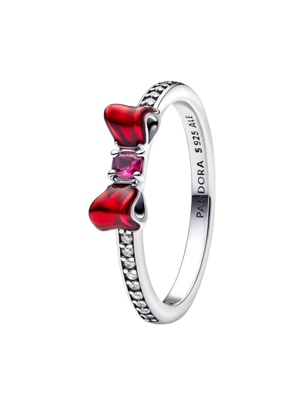 Anillo Blancanieves – Moño de Rubí Encantado