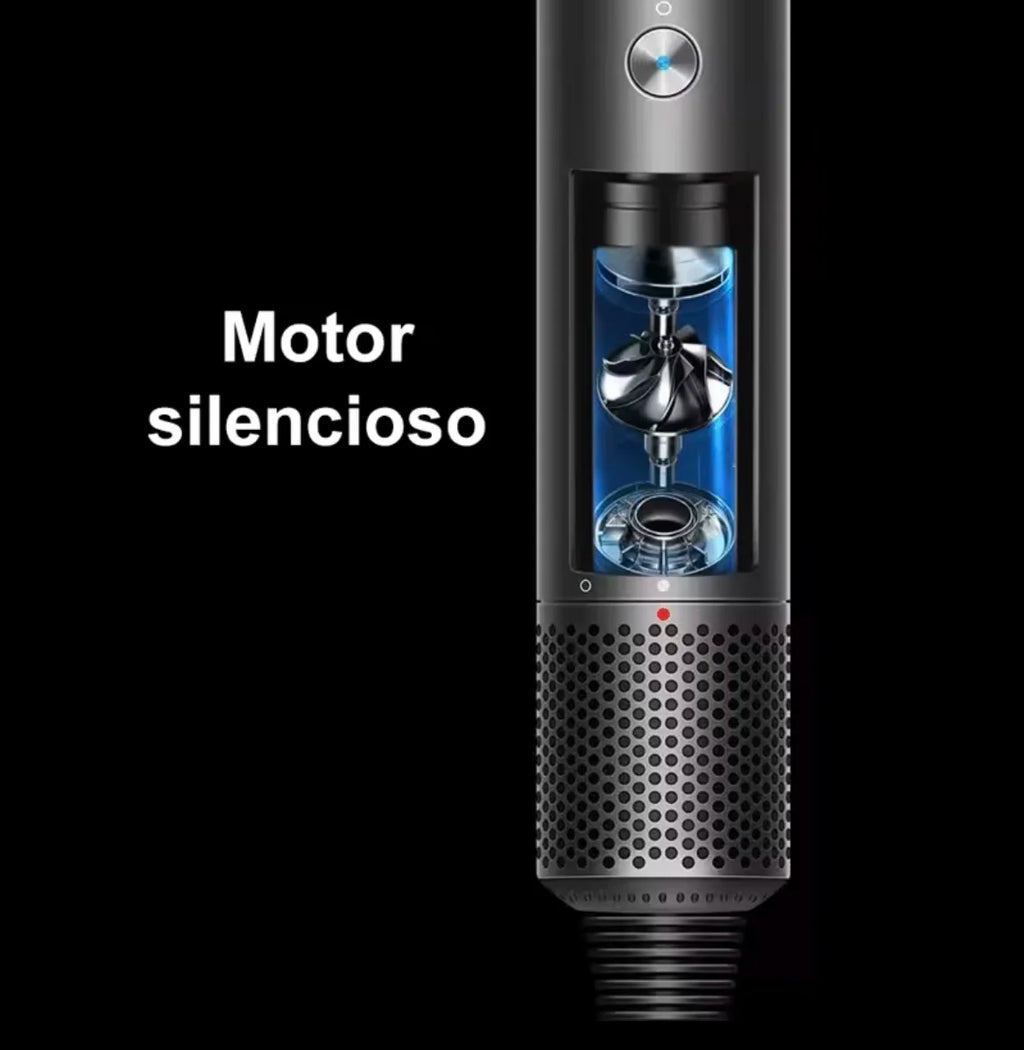 Super Hair Dryer Professional Ionic Hair Dryer, Latest Generation Innovative Design Without Asphalt, Weight and Size Reduced, With Six Accessories, Includes Wall Bracket, Straightening Nozzle, Flyaway, Diffuser, soft Air Nozz